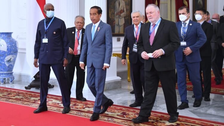 Presiden Jokowi Terima Delegasi World Water Council di Istana Merdeka