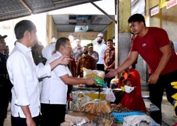 Kunjungi Pasar Beran, Presiden Cek Harga Kebutuhan Pokok