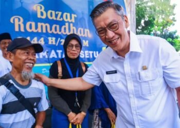 Sekda Tangsel Buka Bazar Ramadan di Kecamatan Setu