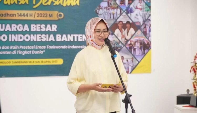 Airin Rachmi Diany Semangati Atlet Taekwondo Banten untuk Terus Tingkatkan Prestasi