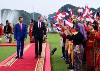 Presiden Jokowi Sambut Kunjungan Resmi PM Petr Fiala di Istana Bogor