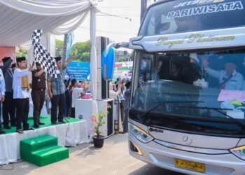 Pilar Lepas Keberangkatan 385 Calon Jemaah Haji Asal Tangsel 