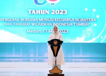 Ibu Iriana dan Anggota OASE KIM Hadiri Peringatan HKG PKK Ke-51 Tahun 2023