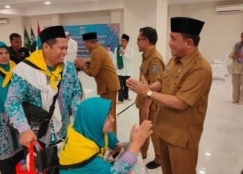 41 Jemaah Haji Tangsel Kloter 55 JKG Dilepas