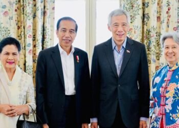 Presiden Jokowi dan Ibu Iriana Hadiri Jamuan Santap Siang Bersama PM Lee
