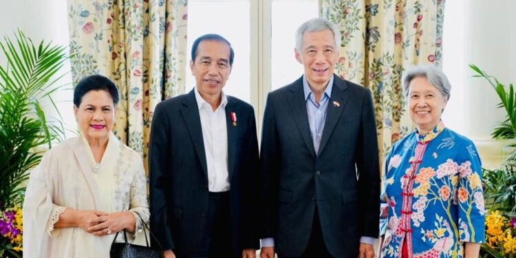 Presiden Jokowi dan Ibu Iriana Hadiri Jamuan Santap Siang Bersama PM Lee