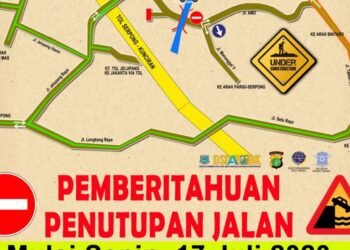 Peninggian Jembatan Jalan AMD Perigi, DSDABMBK Tangsel: Penghubung Serpong Utara-Bintaro Ditutup