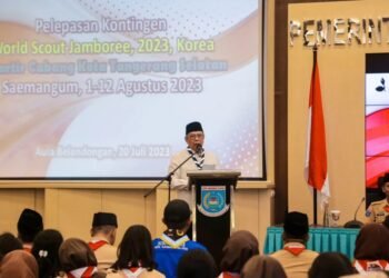 Lepas Kontingen Pramuka Tangsel ke Jambore Dunia di Korea, Benyamin: Semangat Cetak Prestasi