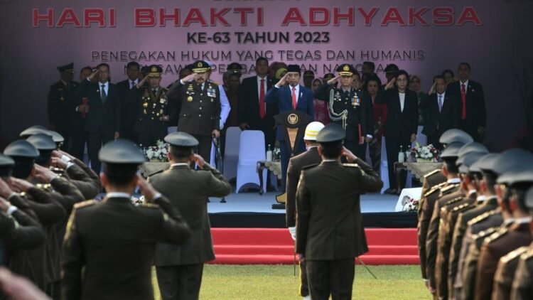 Hadiri Upacara Peringatan Hari Bhakti Adhyaksa ke-63, Presiden Apresiasi Kinerja Kejaksaan RI