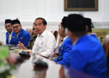 Presiden Jokowi Terima PB PMII di Istana Merdeka
