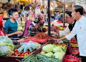 Kunjungi Pasar Parungkuda, Presiden Jokowi Tinjau Harga Kebutuhan Pokok