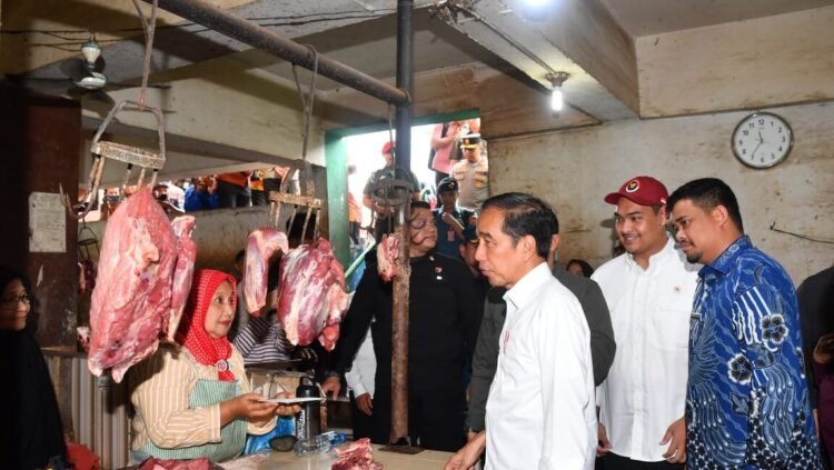 Kunjungi Pasar Sukaramai, Presiden Tinjau Kondisi dan Harga Sejumlah Komoditas Pangan