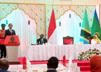 Presiden Jokowi Hadiri Jamuan Santap Siang Kenegaraan oleh Presiden Tanzania