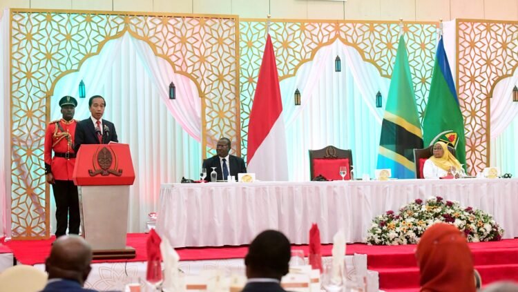 Presiden Jokowi Hadiri Jamuan Santap Siang Kenegaraan oleh Presiden Tanzania