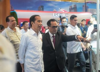 Presiden Jokowi Tinjau Pameran Hub Space di JCC