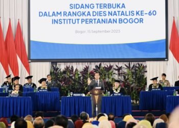 Pidato Dies Natalis Ke-60 IPB, Presiden Dorong Inovasi Besar Hadapi Tantangan Krisis Global