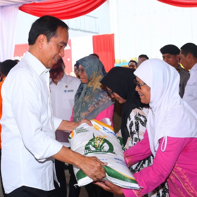 Presiden Jokowi Serahkan Bantuan Pangan Beras untuk Masyarakat