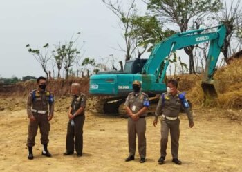 Satpol PP Tindak Aktivitas Galian Tanah di Kecamatan Mekar Baru dan Kronjo