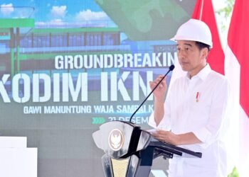 Groundbreaking Kodim IKN, Presiden: Harus Jadi Contoh Kodim di Seluruh Tanah Air