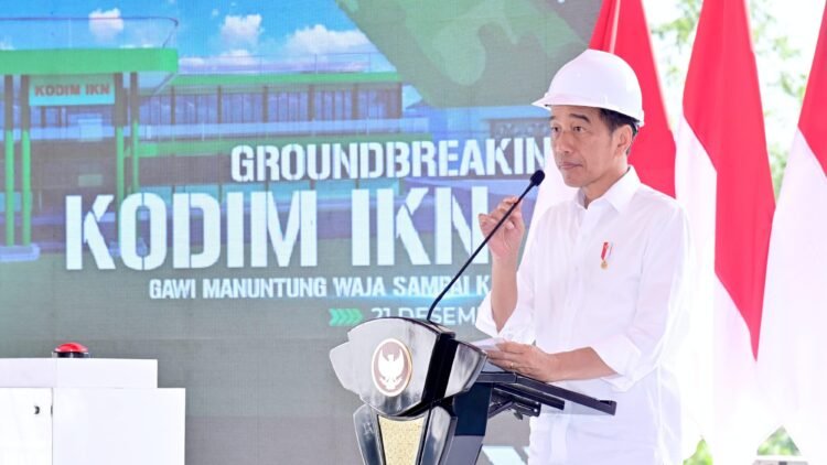 Groundbreaking Kodim IKN, Presiden: Harus Jadi Contoh Kodim di Seluruh Tanah Air