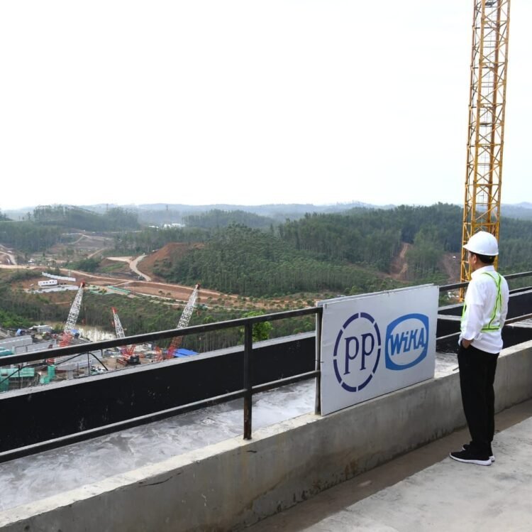 Pagi di IKN, Presiden Tinjau Progres Pembangunan Istana dan Kantor Presiden