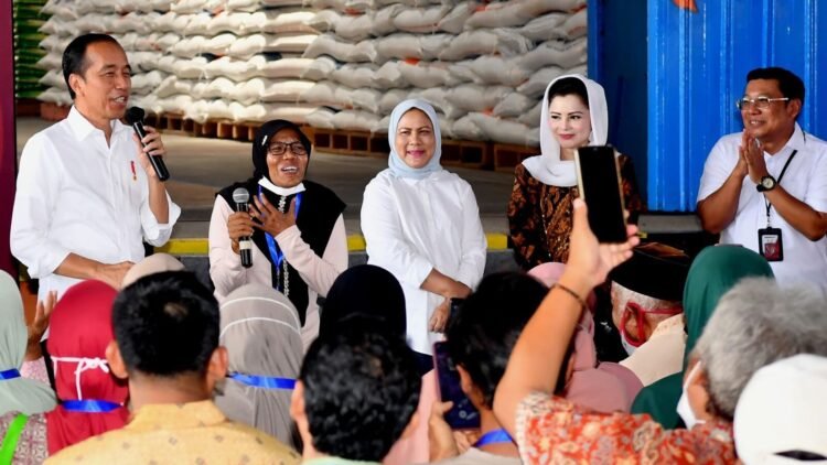 Presiden Jokowi Cek Stok Beras dan Pastikan Penyaluran Bantuan Pangan di Cilacap