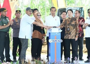 Presiden Jokowi Groundbreaking Sentra Perniagaan Material Konstruksi di IKN