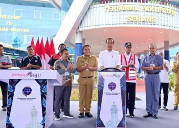 Presiden Jokowi Resmikan Terminal Pakupatan Tipe A di Kota Serang