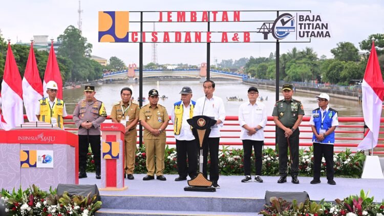 Presiden Jokowi Resmikan Tiga Jembatan Pengganti Jembatan Callender Hamilton di Provinsi Banten