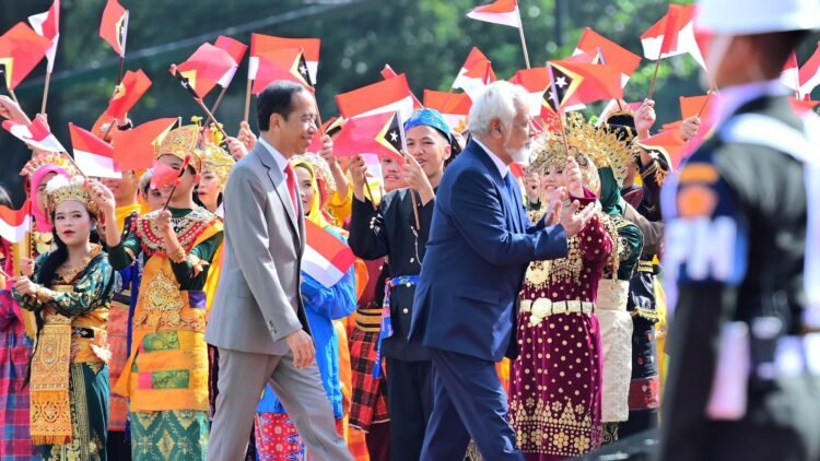 Presiden Jokowi Sambut Kunjungan Resmi PM Xanana Gusmao di Istana Bogor