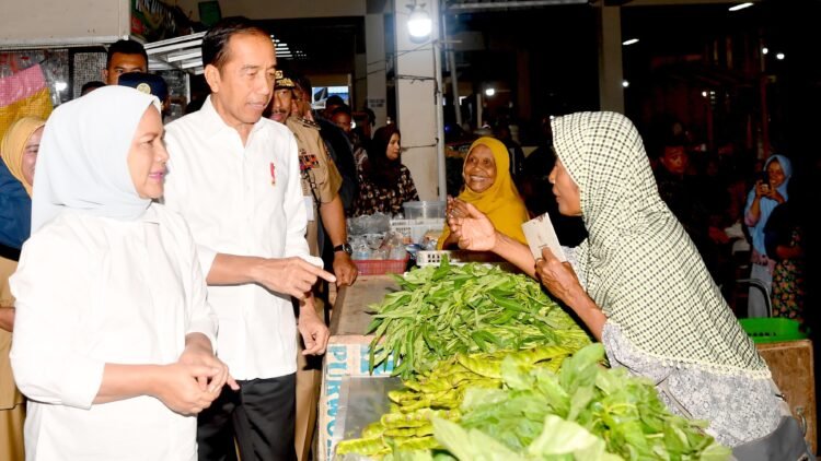 Saat Presiden dan Ibu Iriana Cek Harga sambil Belanja di Pasar Tradisional Purworejo