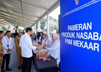 Benyamin-Pilar Dampingi Presiden Jokowi Temui Nasabah PNM Mekaar di Tangsel
