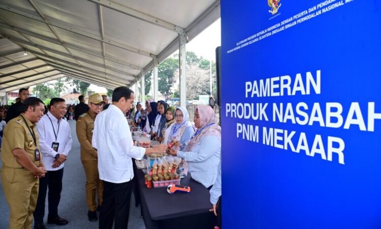 Benyamin-Pilar Dampingi Presiden Jokowi Temui Nasabah PNM Mekaar di Tangsel