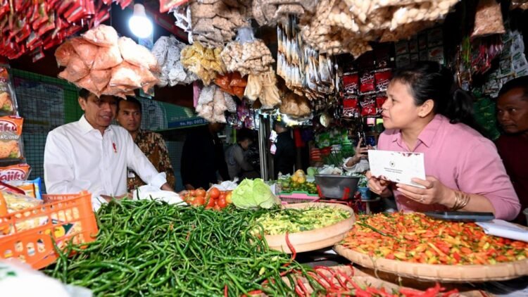 Presiden Jokowi Tinjau Stok dan Harga Bahan Pokok di Pasar Kota Wonogiri