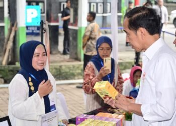 Silaturahmi dengan Nasabah Mekaar, Presiden Dorong Keuntungan Usaha untuk Investasi Kembali