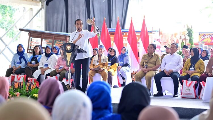Silaturahmi dengan Nasabah Mekaar, Presiden Tekankan Pentingnya Bangun Karakter Semangat Kerja dan Disiplin