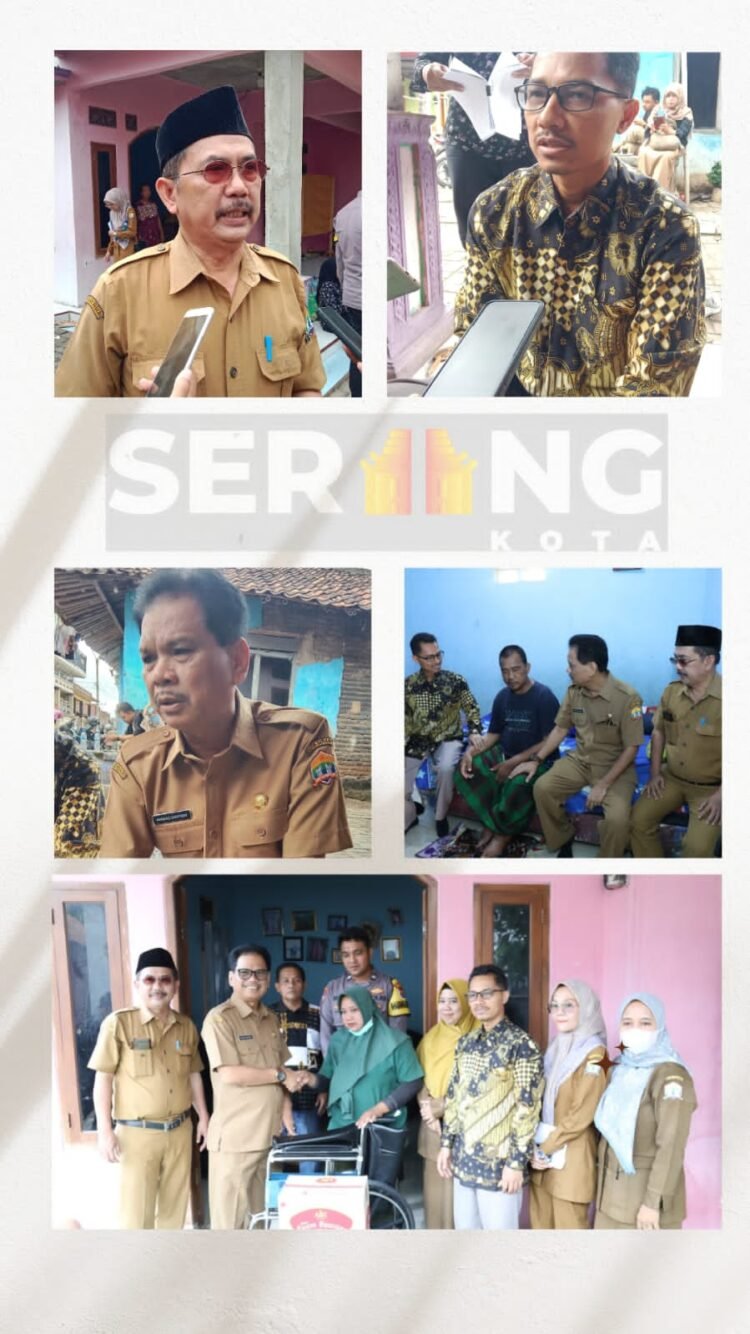 Sekda Kota Serang Beri Bantuan Kursi Roda kepada Linmas KPPS. Sekda Kota Serang: Ini Adalah Bentuk Komitmen Pemerintah Kota Serang Kepada Pejuang Demokrasi
