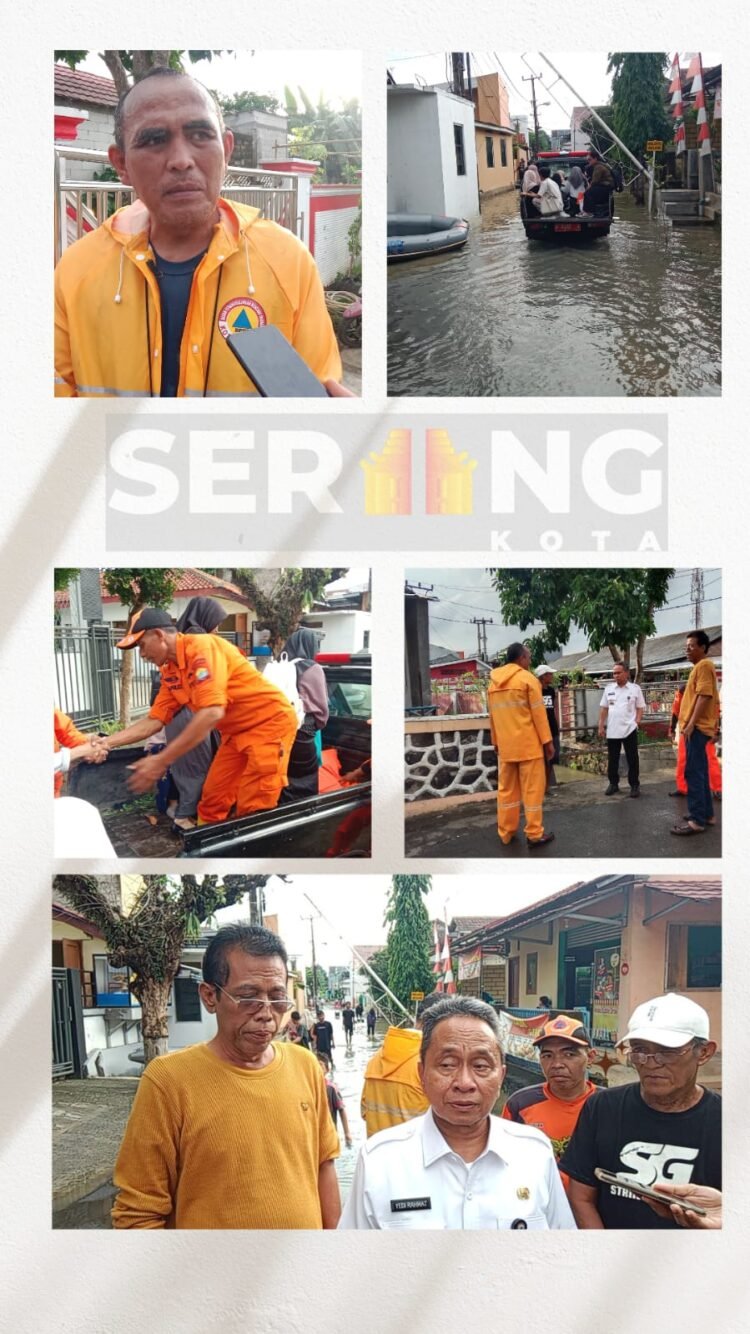 Pj Walikota Serang Meninjau Lokasi Banjir di Komplek di Belakang Untirta, Pj Walikota: Banjir Disini dari Tahun 1998