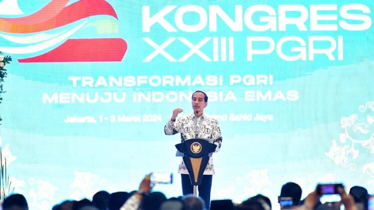 Buka Kongres XXIII PGRI, Presiden Tegaskan Pentingnya Lingkungan Sekolah yang Aman