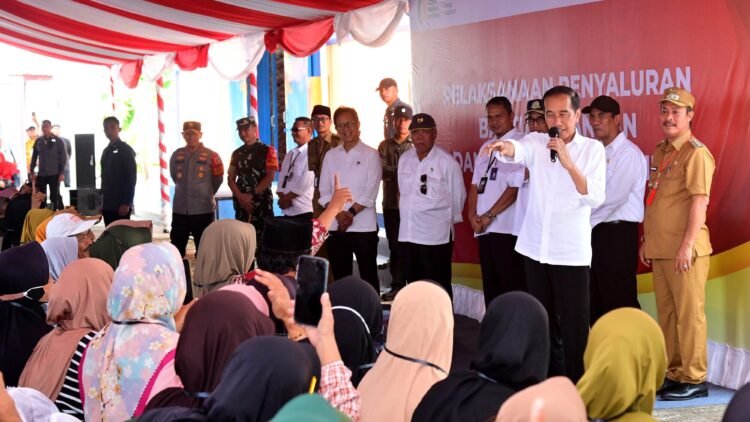 Presiden Jokowi Serahkan Bantuan Pangan dan Tinjau Stok Beras di Tolitoli