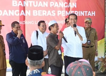 Presiden Jokowi Serahkan Bantuan Pangan di Kabupaten Padang Lawas