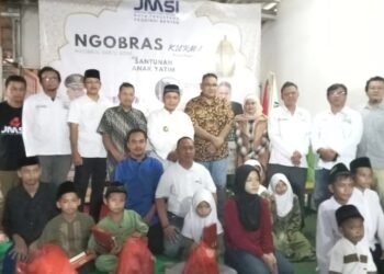 Teguh Santosa Bersama Pj Walikota Nurdin Hadiri Santunan Yatim Piatu di Sekretariat JMSI Kota Tangerang