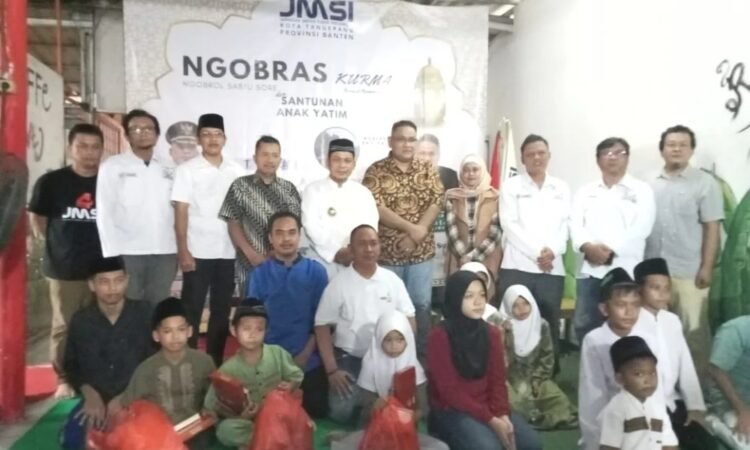 Teguh Santosa Bersama Pj Walikota Nurdin Hadiri Santunan Yatim Piatu di Sekretariat JMSI Kota Tangerang