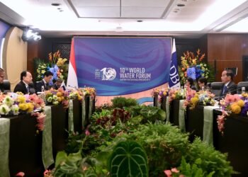 Presiden Jokowi Bahas Kemitraan dan Transisi Energi dengan Presiden ADB di KTT World Water Forum