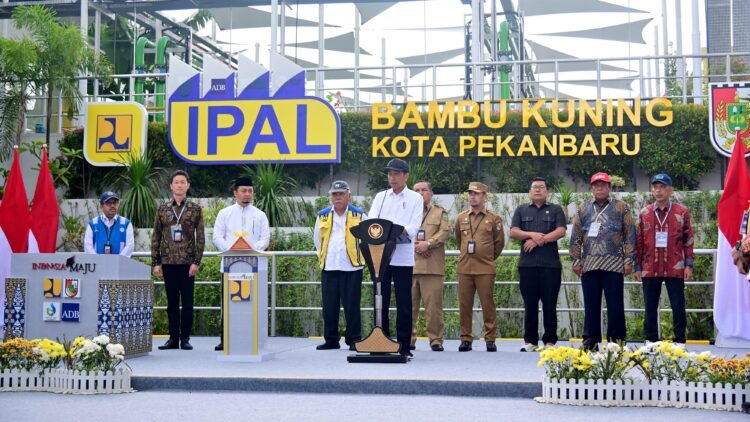 Presiden Jokowi Resmikan Sistem Pengelolaan Air Limbah Domestik Terpadu di Pekanbaru