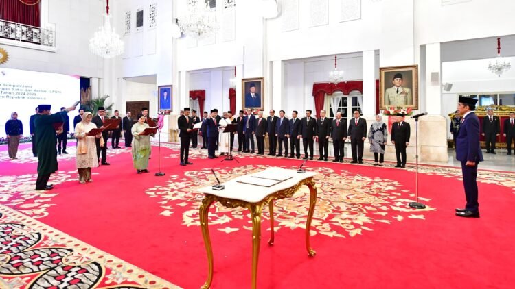 Presiden Jokowi Saksikan Pengucapan Sumpah Anggota LPSK 2024-2029