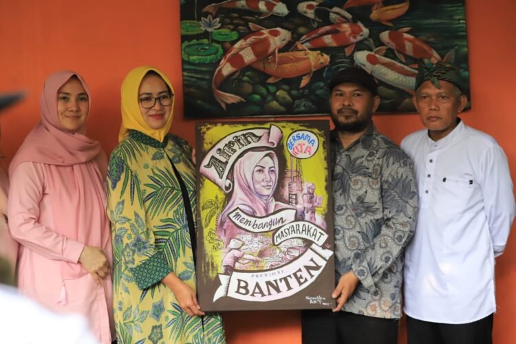 Seniman Gambarkan Harapan untuk Airin Melalui Lukisan