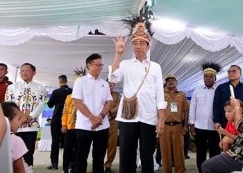 Presiden dan Ibu Iriana Tinjau Pemberian Vaksin Polio di Jayapura
