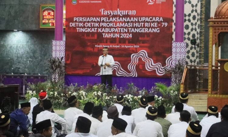 Pemkab Tangerang dan Masyarakat Tasyakuran Kemerdekaan Ke-79 RI Penuh Khidmat