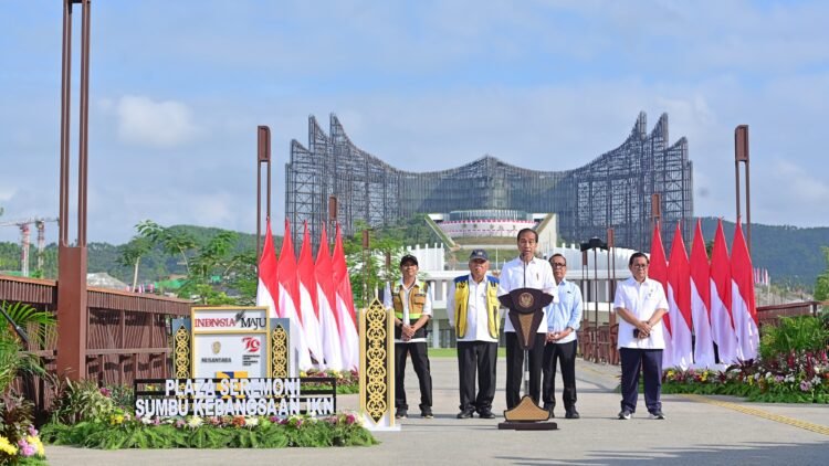 Presiden Jokowi Resmikan Plaza Seremoni Sumbu Kebangsaan di Ibu Kota Nusantara
